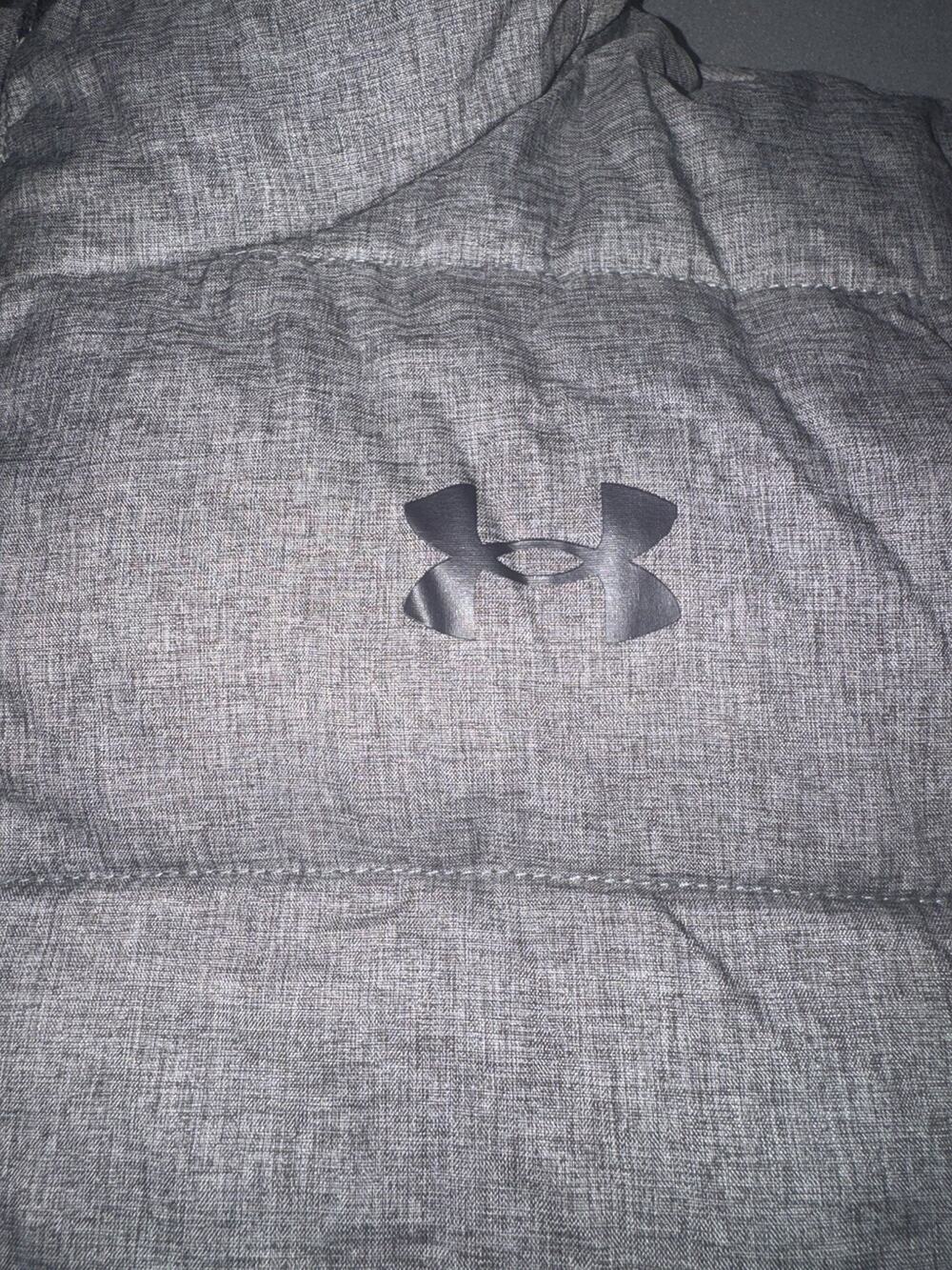 Under Armour Coat Boys Youth XL Loose Puffer Jacket Quilted Gray Storm